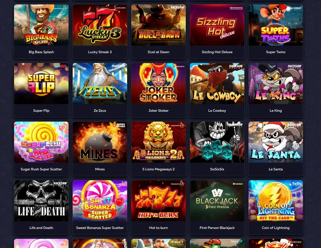 Vicibet Live Casino Übersicht